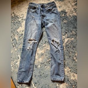 Levi 501 ripped jeans 28w 30l